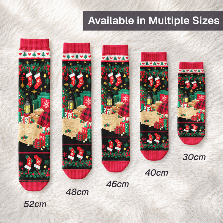 Custom Please Do Not Disturb I'm Watching Christmas Movies - Personalized Socks 3