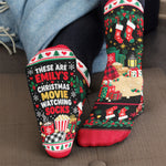 Custom Please Do Not Disturb I'm Watching Christmas Movies - Personalized Socks 5