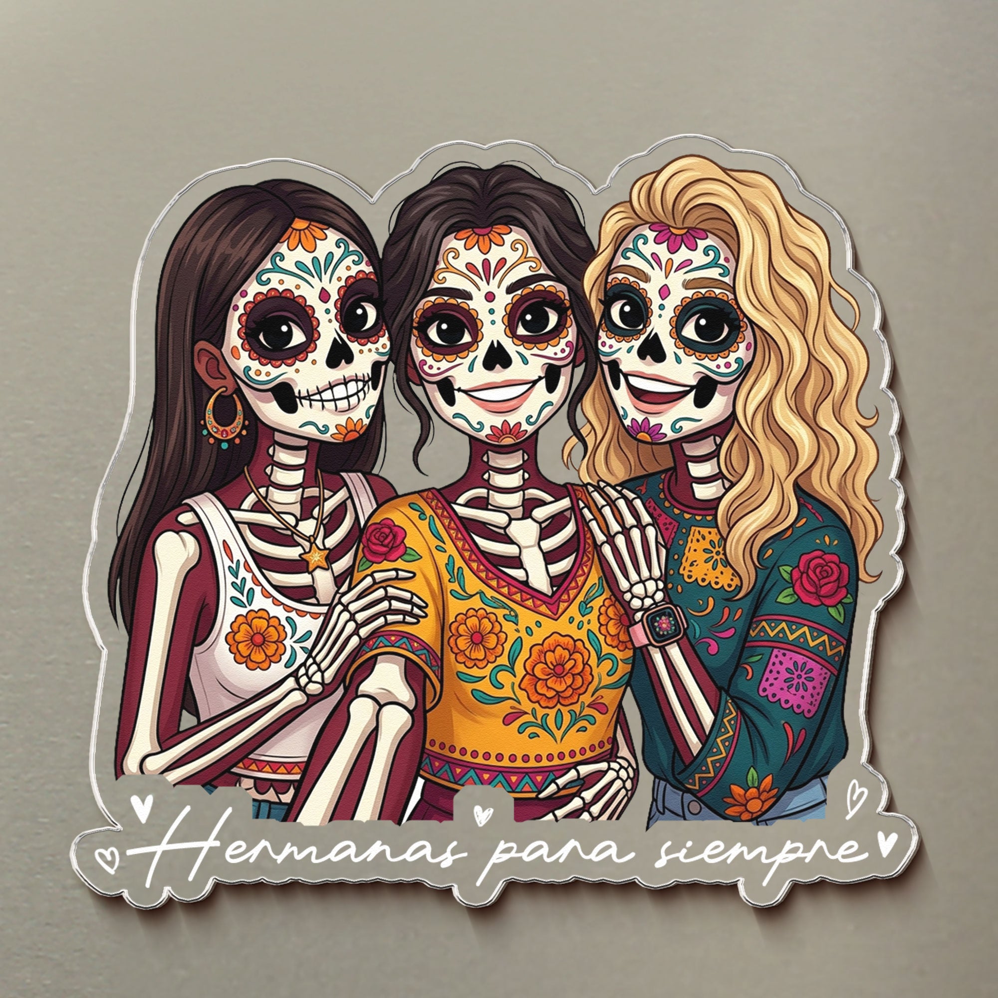 Custom Portrait Amigas Por Siempre, Regalo De Gracias Para Amiga - Personalized Magnet 2