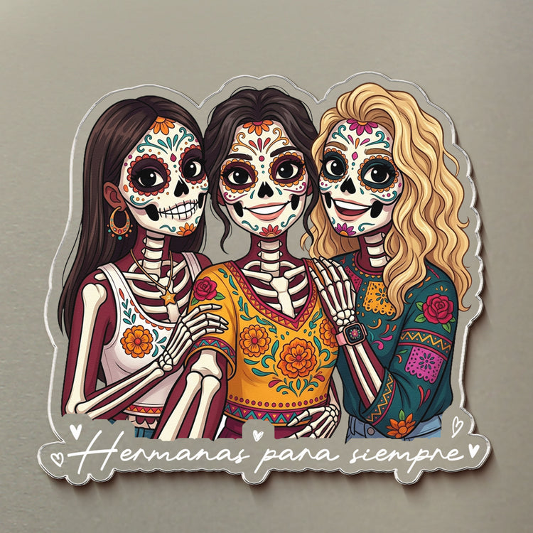 Custom Portrait Amigas Por Siempre, Regalo De Gracias Para Amiga - Personalized Magnet 2