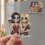 Custom Portrait Amigas Por Siempre, Regalo De Gracias Para Amiga - Personalized Magnet 3