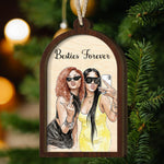 Custom Portrait Art Thank You Friend Gifts, 2 Layer Wooden - Personalized Ornament 2