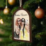 Custom Portrait Art Thank You Friend Gifts, 2 Layer Wooden - Personalized Ornament 3