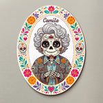Custom Portrait Day Of The Dead Hispanic Mexican Memorial - Personalized Magnet 2