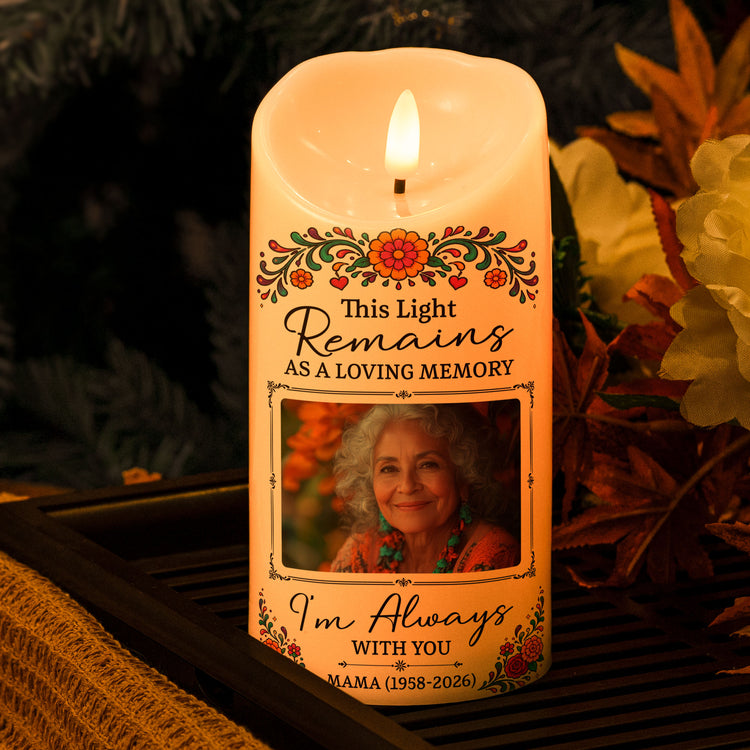 Custom Portrait Day Of The Dead Sympathy Gift - Personalized Candles 1