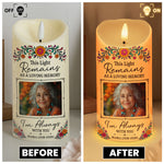 Custom Portrait Day Of The Dead Sympathy Gift - Personalized Candles 3