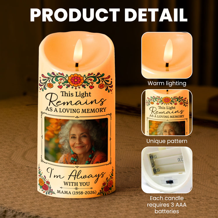 Custom Portrait Day Of The Dead Sympathy Gift - Personalized Candles 4