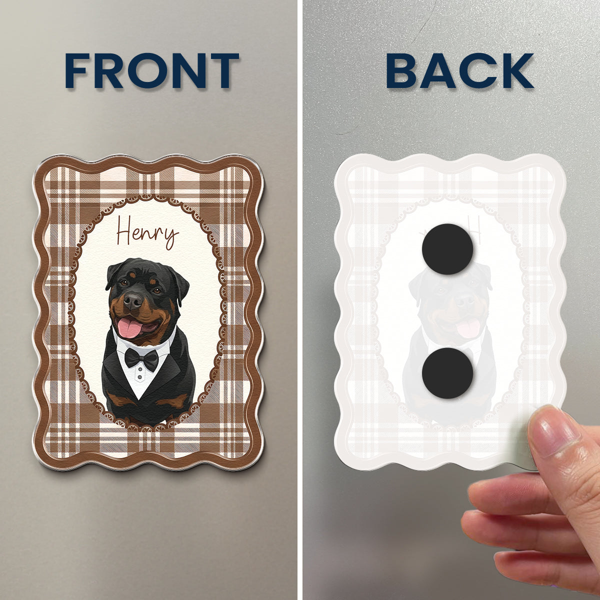 Custom Pretty Pet Portrait - Gifts For Dog Lovers, Cat Lovers - Personalized Magnet 5