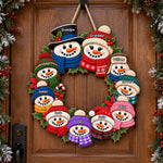 Custom Snowman Christmas Decor Gift For Grandparents - Personalized Wood Sign 1