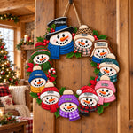 Custom Snowman Christmas Decor Gift For Grandparents - Personalized Wood Sign 3