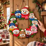 Custom Snowman Christmas Decor Gift For Grandparents - Personalized Wood Sign 5