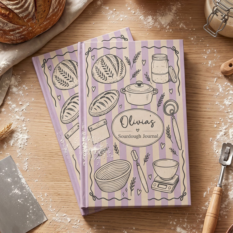 Custom Sourdough Log Gifts For Sourdough Lovers Baking Lovers - Personalized Journal 1