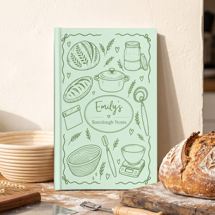 Custom Sourdough Log Gifts For Sourdough Lovers Baking Lovers - Personalized Journal 2