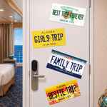 Custom State Cruise Door Signs Stateroom Decor Cruising Family Vacation, Girls Trip, Bachelor - Personalized Magnet 1