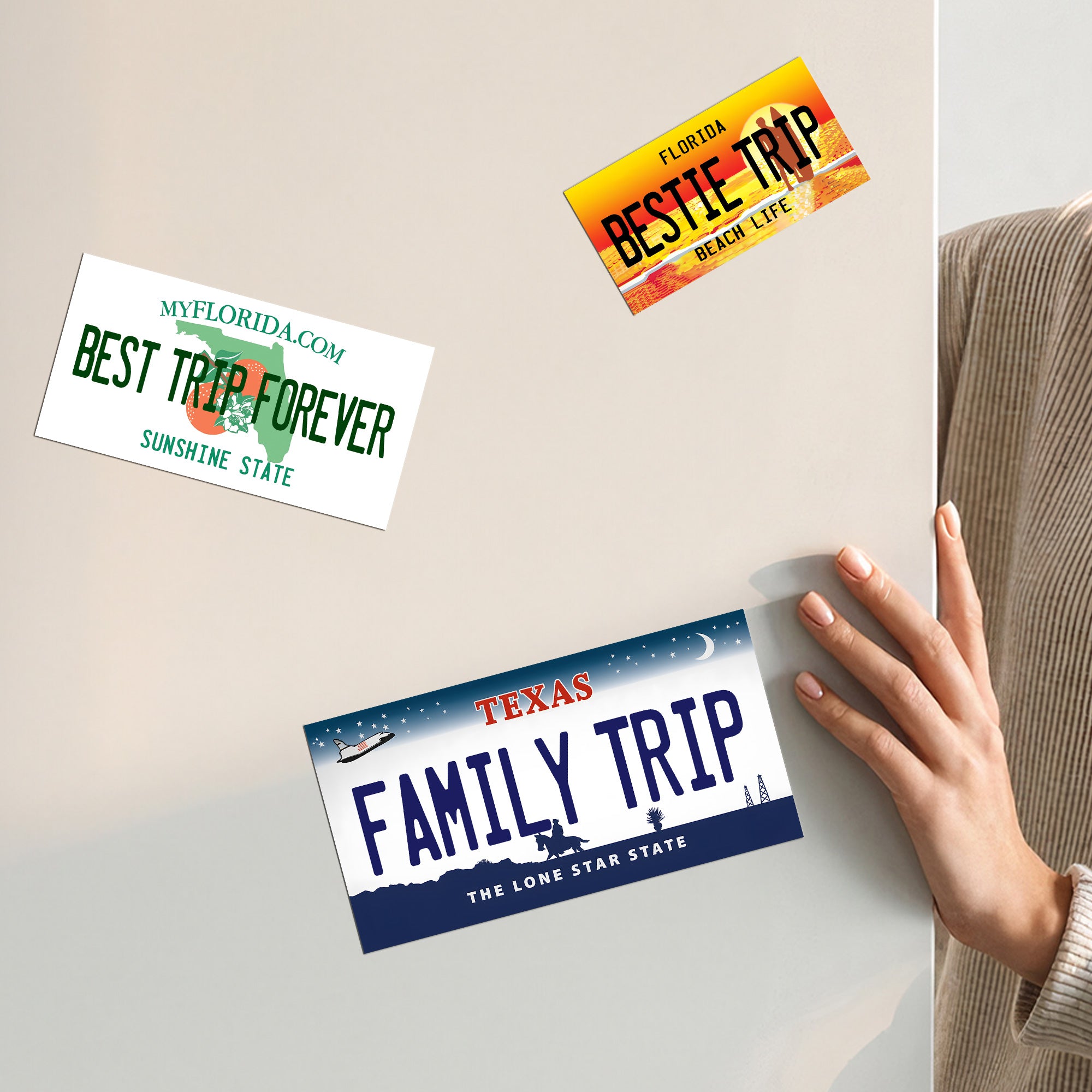 Custom State Cruise Door Signs Stateroom Decor Cruising Family Vacation, Girls Trip, Bachelor - Personalized Magnet 4