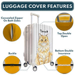 Custom Striped Pattern Watercolor Pet Portrait - Personalized Luggage Cover 6