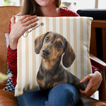 Custom Striped Pet Pillow Portrait Photo Pet Lovers Gift - Personalized Pillow 3