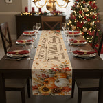 Custom Thanksgiving Fall Season Decorations For Family House, Farm House - Personalized Table Runner 3