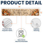 Custom Thanksgiving Fall Season Decorations For Family House, Farm House - Personalized Table Runner 6