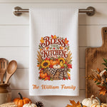 Custom Thanksgiving Fall Seasonal Decorations For Family House, Farm House - Personalized Kitchen Towel 2