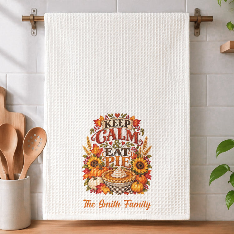 Custom Thanksgiving Fall Seasonal Decorations For Family House, Farm House - Personalized Kitchen Towel 3