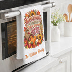 Custom Thanksgiving Fall Seasonal Decorations For Family House, Farm House - Personalized Kitchen Towel 4