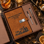 Custom The Bar Book, Cocktail Recipes, Wine Collection For Men Masculine Drink Journal - Personalized Notebook Set 1