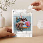 Custom Traveling Destination & Photo For Couple, Family, Friends, Travel Lovers - Personalized Building Blocks 4