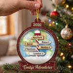 Custom Traveling Destination Travel Adventure Gift - Personalized Ornament 3