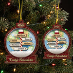 Custom Traveling Destination Travel Adventure Gift - Personalized Ornament 4