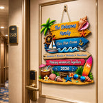 Custom Trip - Cruise Door Signs Stateroom Decor Cruising Family Vacation, Girls Trip - Personalized Wood Sign 2