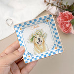 Custom Watercolor Art Pet Photo Gifts For Dog Mom, Cat Mom - Personalized Jewelry Dish 6