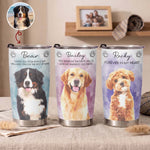 Custom Watercolor Pet Portrait Memorial Gifts - Personalized Tumbler 1