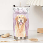 Custom Watercolor Pet Portrait Memorial Gifts - Personalized Tumbler 7
