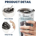 Custom Watercolor Pet Portrait Memorial Gifts - Personalized Tumbler 9