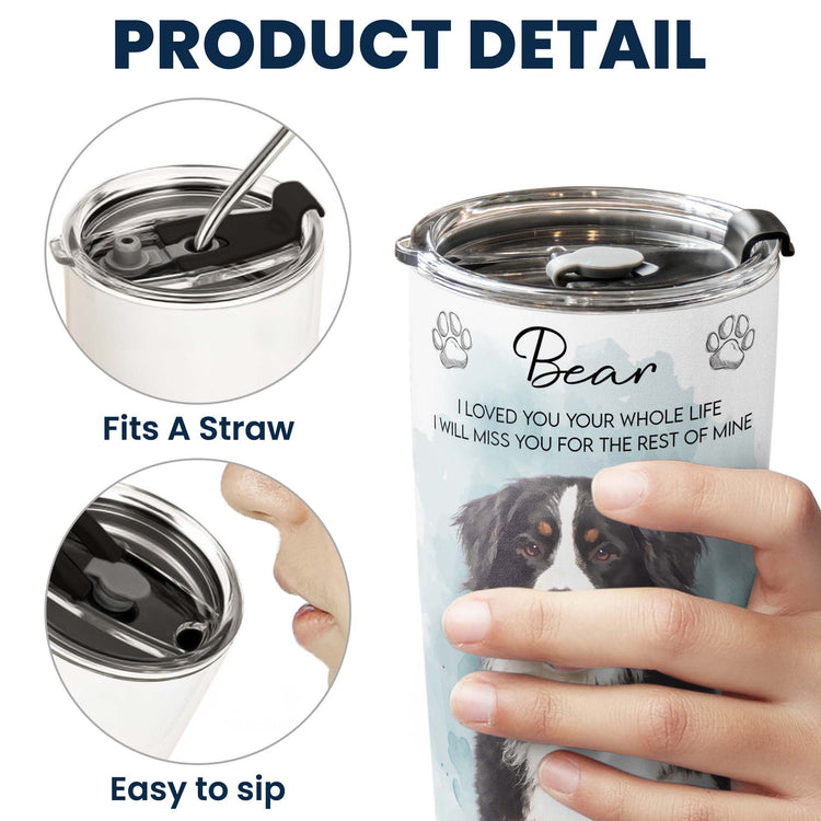 Custom Watercolor Pet Portrait Memorial Gifts - Personalized Tumbler 9