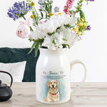Custom Watercolor Pet Portrait Memorial Pet Loss Gift - Personalized Vase 3