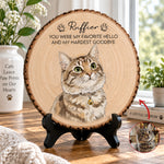Custom Watercolor Pet Portrait Memorial Pet Loss Gift - Personalized Wooden Plaque 1
