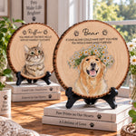 Custom Watercolor Pet Portrait Memorial Pet Loss Gift - Personalized Wooden Plaque 4