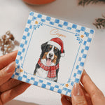 Custom Watercolor Photo Pet With Santa Hat - Personalized Coaster 4