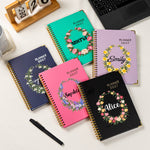 Custom Wreath Birth Month Flower And Name Gift For Her, Sisters, Daughter, Friends - Personalized Journal Planner_2027 2
