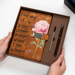 Customize Birth Flower & Name Christian Gifts For Her, Women, Daughter - Personalized Notebook Set 3