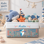 Cute And Beachy Custom Name - Personalized Storage Basket 5