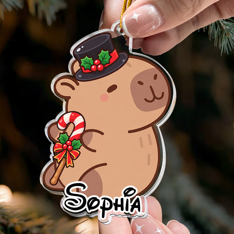 Cute Capybara Christmas Gift For Capybara Lovers - Personalized Ornament 3