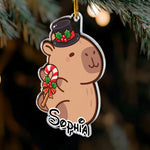 Cute Capybara Christmas Gift For Capybara Lovers - Personalized Ornament 4