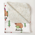 Cute Capybara Gift For Capybara Lovers - Personalized Blanket 7