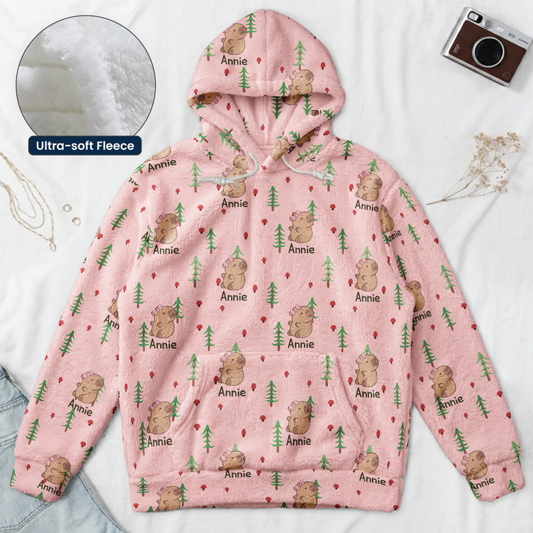 Cute Capybara Gift For Capybara Lovers - Personalized Hoodie 5