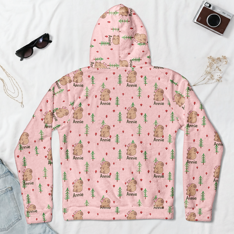 Cute Capybara Gift For Capybara Lovers - Personalized Hoodie 6