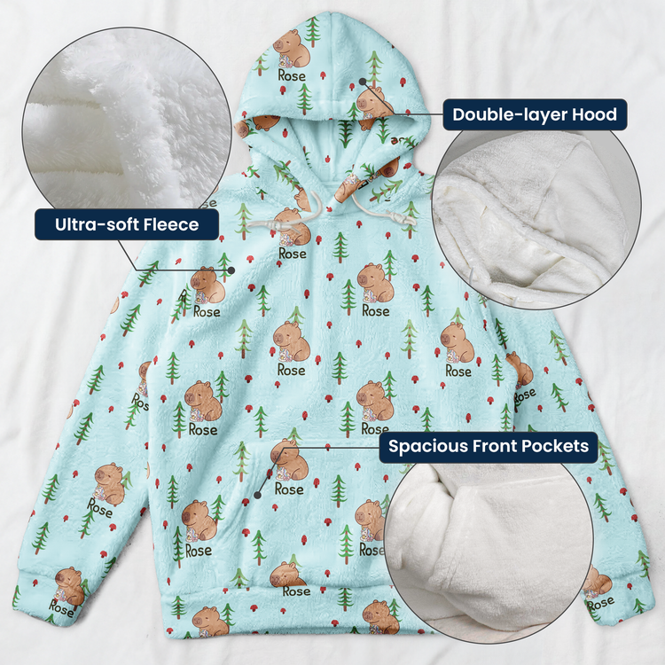 Cute Capybara Gift For Capybara Lovers - Personalized Hoodie 8