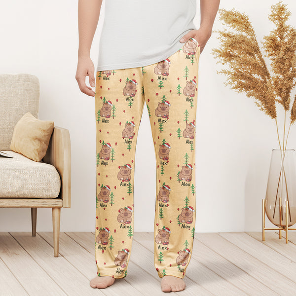 Cute Capybara Gift For Capybara Lovers - Personalized Lounge Pants ...